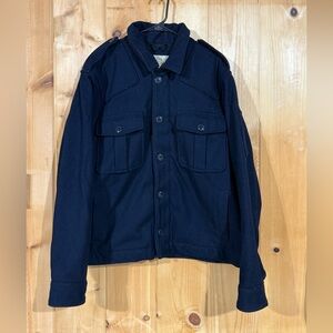 Polo Jeans Ralph Lauren Type E Navy 64% Wool Blend Coat Size XL Men’s HEAVY